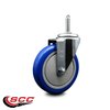 Service Caster 5 Inch Blue Polyurethane Wheel Swivel 34 Inch Threaded Stem Caster Service Caster SCC-TS20S514-PPUB-BLUE-34212